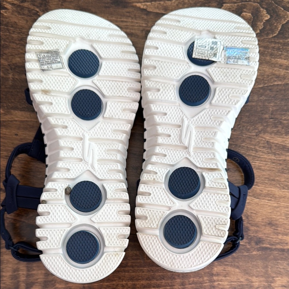 Skechers Goga Mat Women's Navy Ankle Strap Sandals Size 7 - Picture 6 of 7